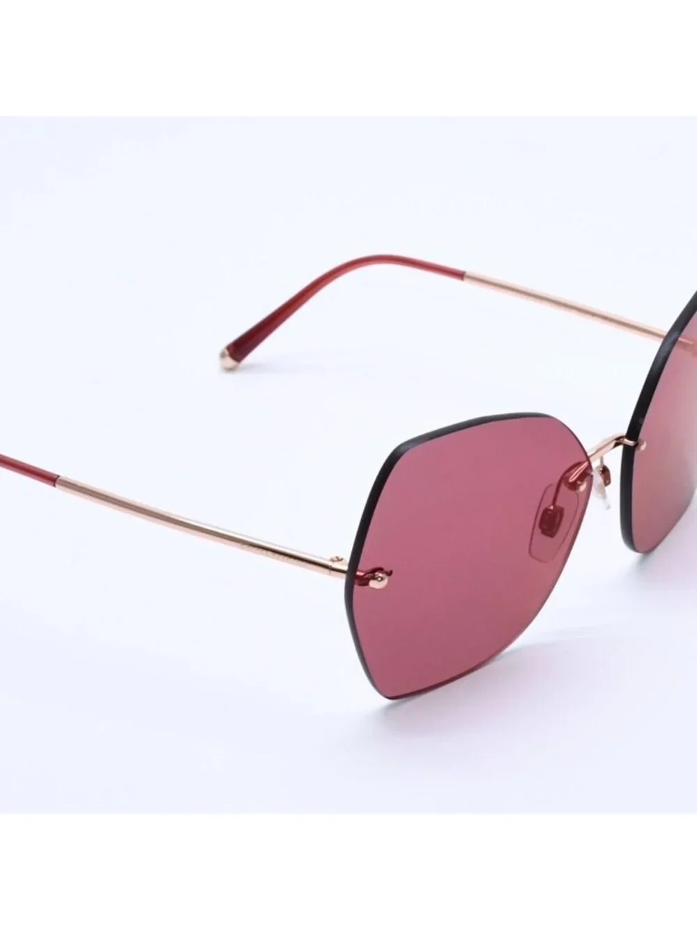 Dolce & Gabbana Sunglasses Pink Lens Gold Temple Eyewear